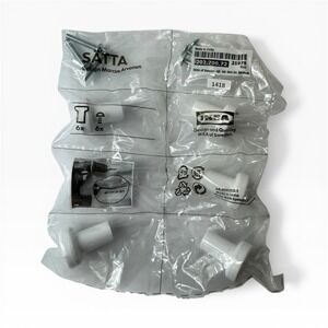 IKEA SATTA Drawer Pulls Knobs 1 3/16" NEW white Marcus Arvonen 6 pack